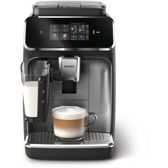 Philips M&aacute;quina De Caf&eacute; Espresso Molinillo - Philips - Ep2339/40 - Serie 2300 - Lattego - 4 Recetas - Molido Silencioso - Negro Pantera
