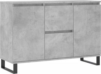 vidaXL Sideboard Concrete Grey 101.5x35x70 cm Engineered Wood Vidaxl