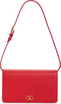 Valentino Garavani Mini VLOGO Leather Shoulder Bag in Red at Nordstrom
