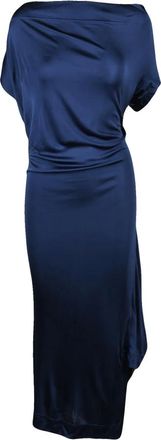 Vivienne Westwood Kleedjes, Dames, Blauw, M, Utah in Lycra Midi Jurk