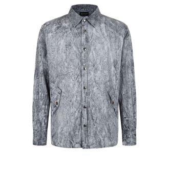 Mr & Mrs Italy Grey Viscose Men Mens Shirt