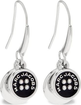 Marc Jacobs Button Drop Oorbellen - Dames - Oorbellen - Grijs - ONE Size - Accessoires