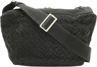 Bottega Veneta Borsa a spalla Bottega Veneta Pre-owned Intrecciato in tela - - Pre-owned - Donna - Nero - ONE SIZE