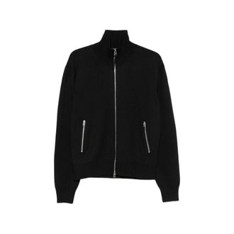 Tom Ford Leather-patch Zip-up Cardigan