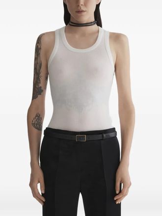 MUGLER Canotta a coste - Grigio