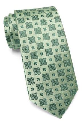 Duchamp Medallion Jacquard Silk Tie in Green at Nordstrom Rack