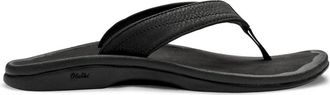 Olukai Olukai Ohana Sandals Black Toe Post Comfort Slip On Flip Flop HAWK619