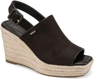 DKNY Coralyn Slingback Wege Sandal in Brown at Nordstrom, Size 9.5