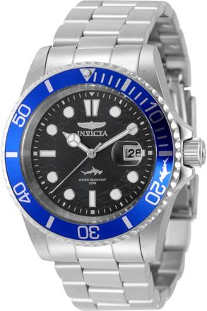 Invicta Pro Diver 50828 Herenhorloge - Quartz Uurwerk - Roestvrij Staal met Zwarte Wijzerplaat - 42 mm