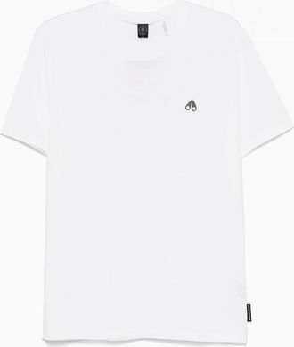 Moose Knuckles Mens Crescent T-Shirt White - Size: 42