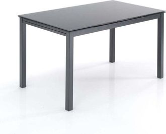Oresteluchetta Mesa Extensible De Vidrio Y Metal 80x140-200cm Lubbock Grey