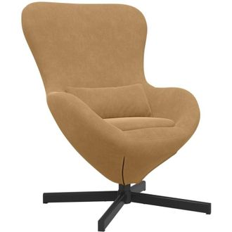 vidaXL Egg Chair Brown 63 x 73 x 90 cm Velvet vidaXL