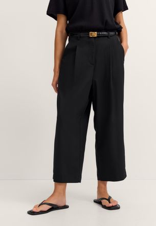 Bugatti Damen Vrijetijdsbroek Modern Fit met bandplooien