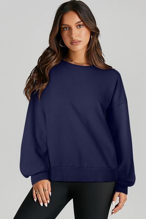 Azura Exchange Highlow Crew Neck Lange Mouwen Trui