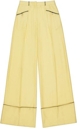 Bally Zijden pantalon - Geel