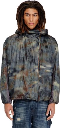 Diesel Windbreaker with abstract print - Jackets - Man - Multicolor