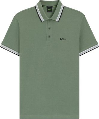 HUGO BOSS Polo Shirt - Heren - Polos - Groen - M - Katoen - Tops