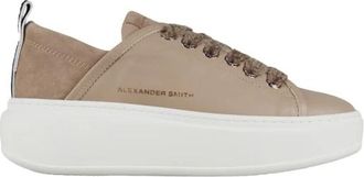 Alexander Smith Wembley Alta Donna in zacht beige leer en su&egrave;de hak - Dames - Sneakers - Bruin - 40 EU - Leer - Schoenen