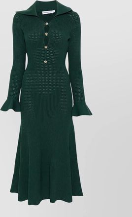 Self Portrait fine-knit cutout midi knitted dress