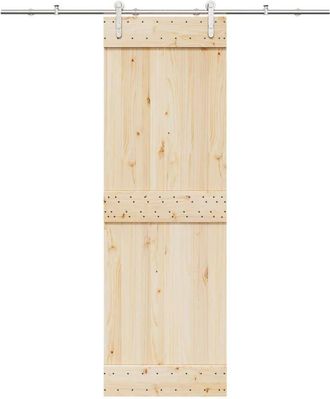 vidaXL Kit Binari Porta Scorrevole 183 cm Acciaio Inossidabile Argento - Vidaxl
