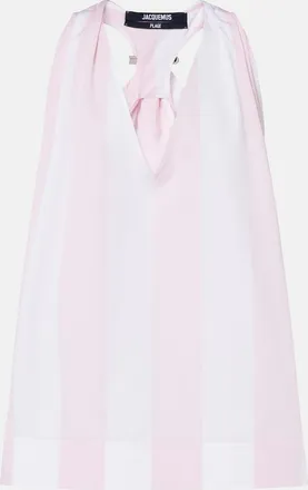 Jacquemus Norma striped cotton poplin top