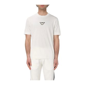 Emporio Armani T-Shirts, male, White, L, Crewneck T-Shirt