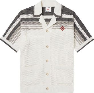 Casablanca COTTON APPLIQUE SHIRT Size: L, colour: WHITE