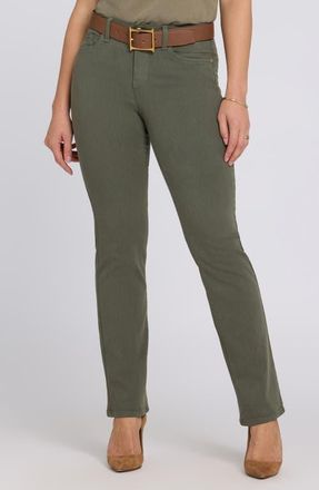 NYDJ Marilyn No Gapper Straight Leg Jeans in Desert Green at Nordstrom, Size 00