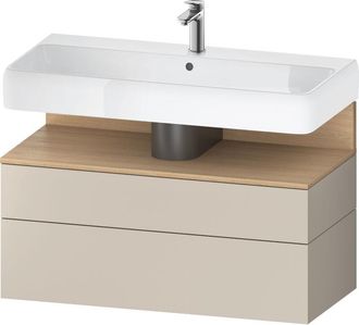Duravit Duravit - Qatego Mueble Bajo Lavabo, 1 Extra&iacute;ble Y 1 Caj&oacute;n
