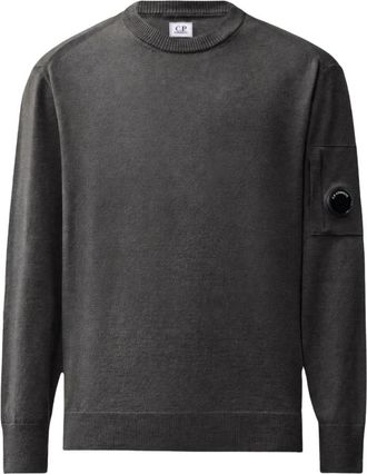 C.P. Company Trui met ronde hals - Heren - Ronde hals truien - Grijs - XL - Wol - Truien & Vesten