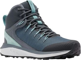 Columbia Womens Trailstorm Waterproof Mid Shoes In Graphite/dusty Green