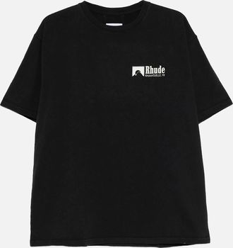 Rhude Mens Ramatuelle T-Shirt Black - Size: 38