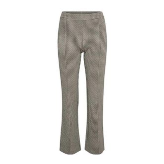 Part Two Zwart Houndstooth Straight-Leg Broek - Dames - Wijde Broeken - Veelkleurig - XS - Polyester - Broeken
