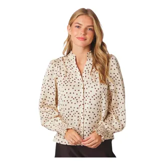 Neo Noir Overhemden, Dames, Beige, L, Blouses