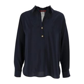 Max Mara Blusa Aia - Blouses & Shirts - Mujer - Azul - XS