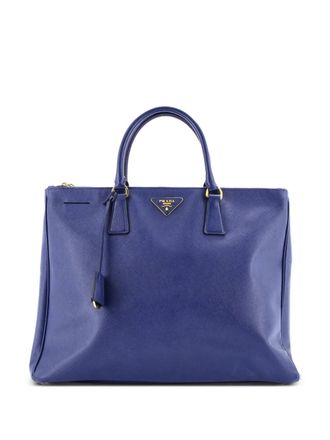 Prada Galleria Double Zip Saffiano Leather Large tote bag - Blue