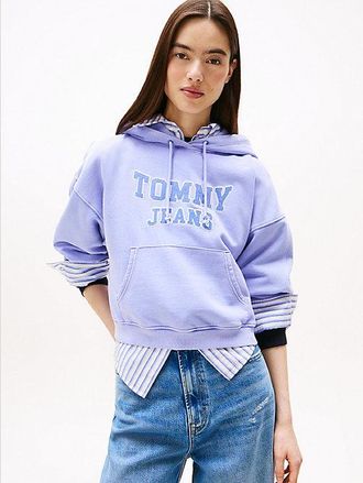 Tommy Hilfiger Varsity Appliqué Logo Boxy Hoody