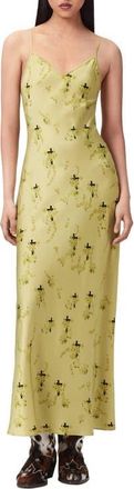 AllSaints Bryony Satin Slipdress in Empoli Yellow at Nordstrom, Size 10 Us