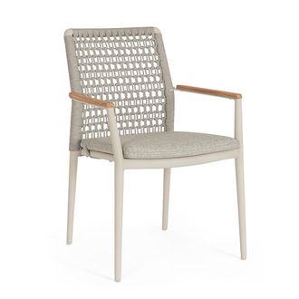 OEM Silla De Jard&iacute;n Bolzano Martaio De 56x60 Cm, Aluminio Beige