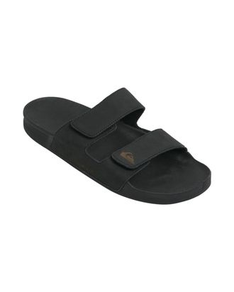 Quiksilver Sandale QUIKSILVER Rivi Leather, Herren, Gr. 10 (43), schwarz (schwarz 1), Obermaterial:Obermaterial: Leder / Aussensohle: Gummi;, Schuhe Sandale