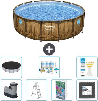 Bestway Piscina Bestway Power Steel Redonda - 488x122 Cm - 8-piezas S581