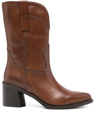 Paola Parisi Roma 65mm block-heel boots - Brown