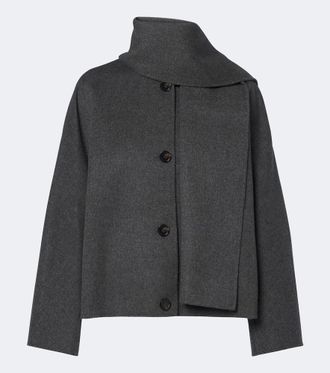 Max Mara Chaqueta de lana virgen con bufanda