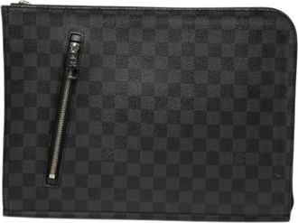 Louis Vuitton Pre-owned Clutches, female, Black, Size: ONE SIZE Pre-owned Poche Documents Portfolio