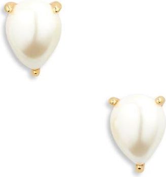 Kate Spade New York faux pearl stud earrings in Cream/Gold at Nordstrom Rack