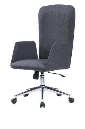 Dmora Silla De Oficina Dgali, Sill&oacute;n Presidencial Con Reposabrazos, Silla De Oficina Ejecutiva Ergon&oacute;mica, 55x56h98/105 Cm, Gris - Dmora