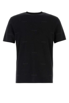 Gucci Black Crew Neck T-Shirts