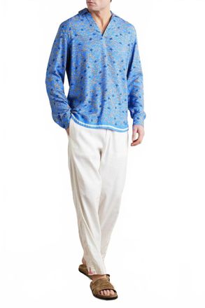 Orlebar Brown Ridley Wonder Full Shirt In Springfield Blue