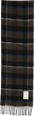 A.P.C. A. p.c. Checked Fringed Scarf