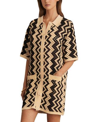 Reiss Natalie Knitted Crochet Dress